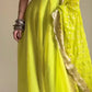 New Designer Party Look: Heavy Fox Georgette Embroidered Gown with Pant