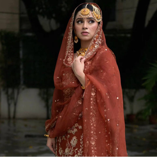 Party Ready Fox Georgette Embroidered Top Plazzo and Fancy Dupatta