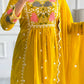 Stylish Party Wear Ensemble with Heavy Faux Georgette Top, Pant, and Embroidered Fancy Dupatta