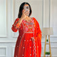 Stylish Party Wear Ensemble with Heavy Faux Georgette Top, Pant, and Embroidered Fancy Dupatta