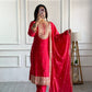 Pure Cosmo Silk Designer Party Wear Top and Pant with Intricate Heavy Embroidery and Sequins Work