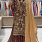 Trendy Brown Embroidered Work Sharara Pair - Jaipur Blossom