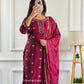 Designer Party Wear Look: Heavy Star Georgette Top and Pant with Moti Embroidery and Dupatta