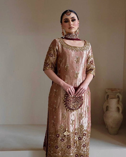 Occasion-Ready Fancy Plazzo Set with Heavy Embroidery & Sparkle Sequins - Jaipur Blossom