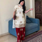 New Designer Party Wear Chinon Silk Top with Plazzo and Embroidered Dupatta