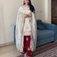 New Designer Party Wear Chinon Silk Top with Plazzo and Embroidered Dupatta
