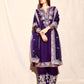 Heavy Embroidery Coding Sequence Work Set in Pure Chinnon Silk with Dupatta