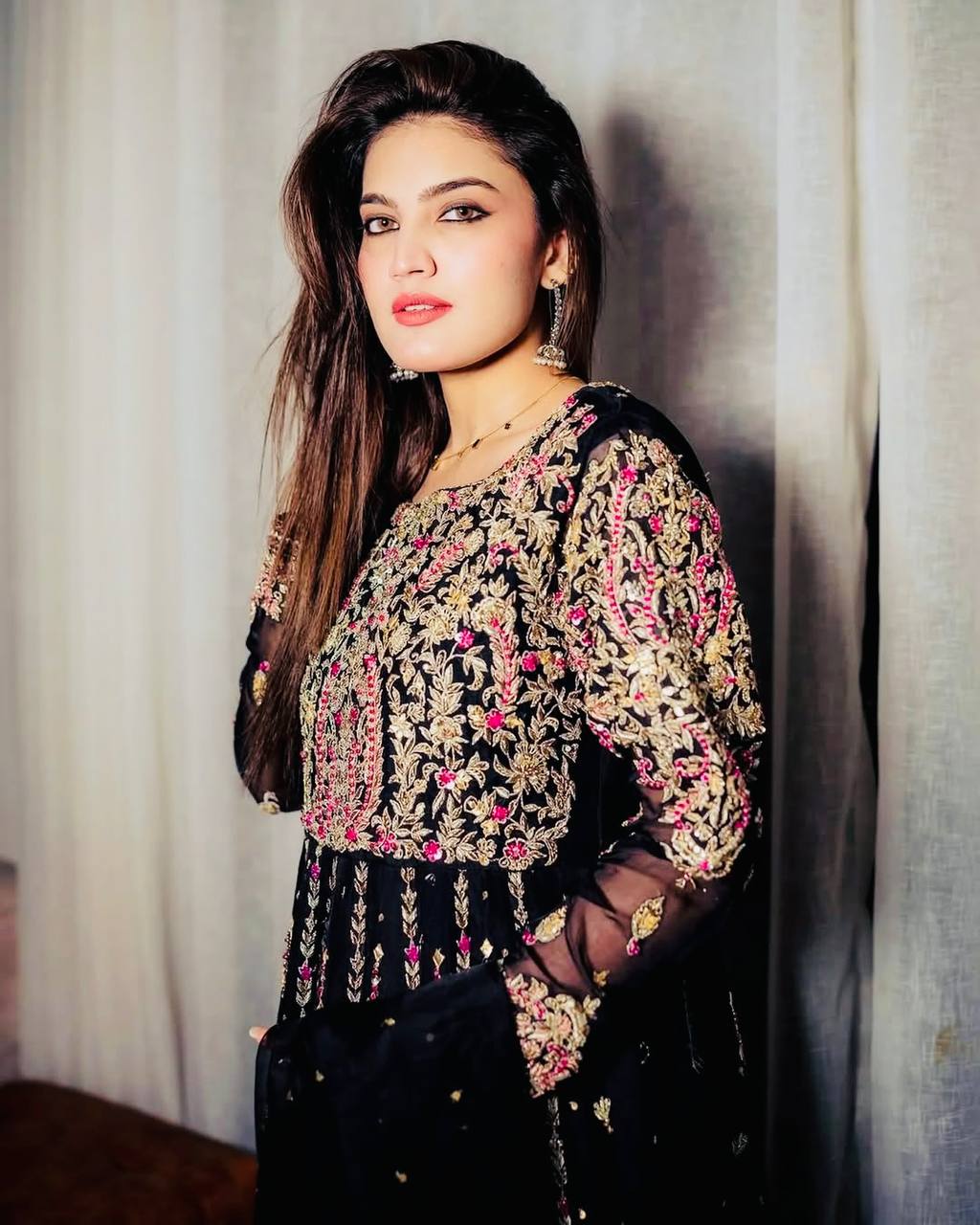 Black Elegant Designer Palazzo Set with Coordinated Top and Dupatta - Jaipur Blossom