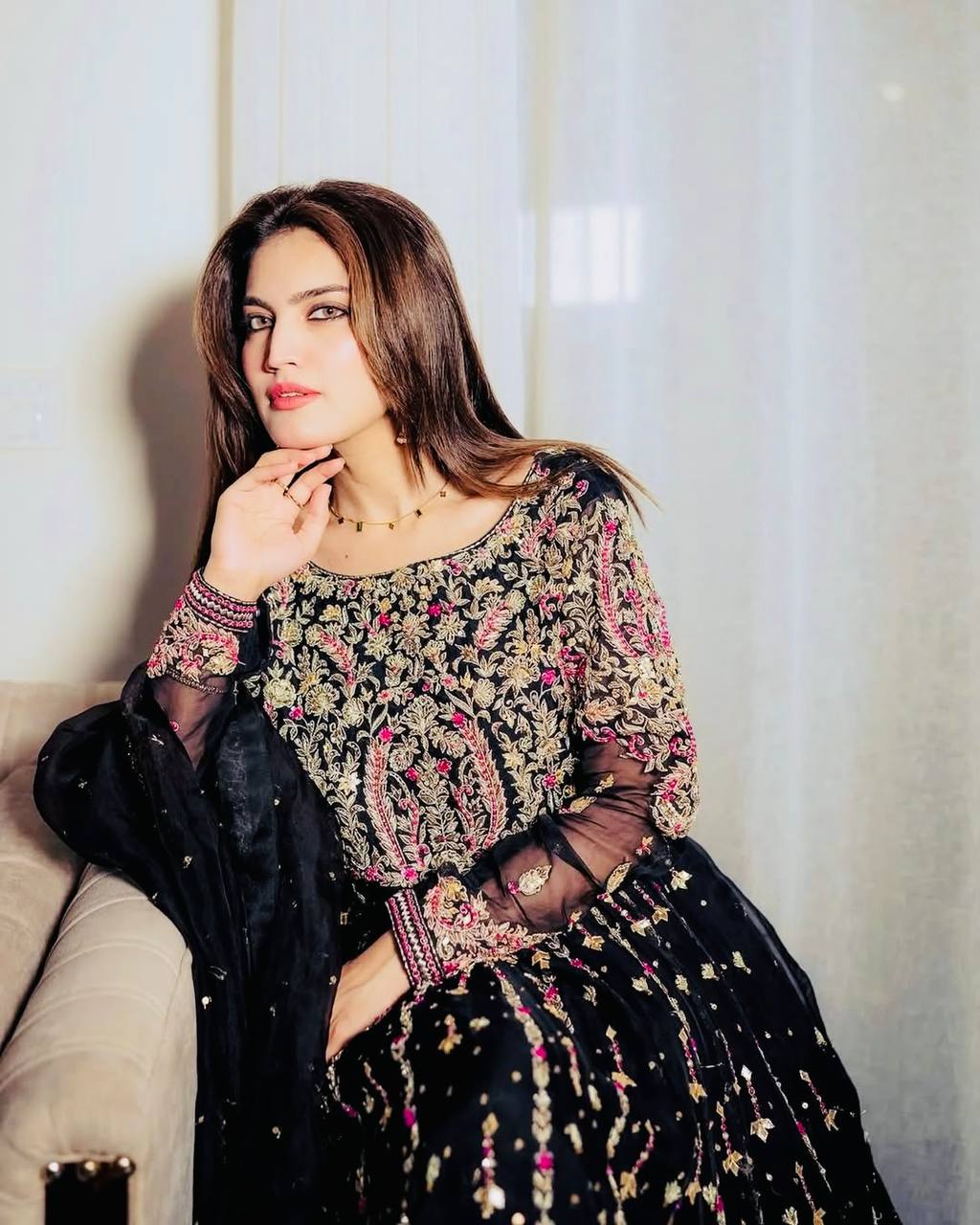 Black Elegant Designer Palazzo Set with Coordinated Top and Dupatta - Jaipur Blossom