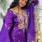 Designer Embroidered Chinon Silk Top and Sharara Suit with Fancy Dupatta