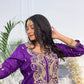 Designer Embroidered Chinon Silk Top and Sharara Suit with Fancy Dupatta