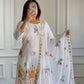 Designer Embroidered Roman Silk Top and Pant Set with Micro Cotton Inner
