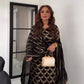 Elegant Party Wear Top and Bottom Set with Heavy Faux Georgette Embroidery and Moti Lace