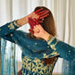 New Designer Party Wear Blue Heavy Star Georgette Gown with Pant and Embroidery Work
