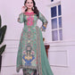 Trendy Ethnic Set Digital A-Line Kurta with Plazzo and Dupatta - Jaipur Blossom