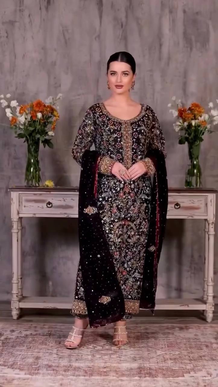 Trending Faux Georgette Embroidered Kurti Set with Sequins and Moti Work - Jaipur Blossom