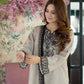 Monochrome Muse Statement Wear in Faux Georgette with Rich Detailing - Jaipur Blossom