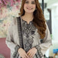 Monochrome Muse Statement Wear in Faux Georgette with Rich Detailing - Jaipur Blossom