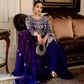 Elegant Fox Georgette Palazzo Set in Rich Purple with Sequin Embroidery - Jaipur Blossom