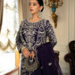 Elegant Fox Georgette Palazzo Set in Rich Purple with Sequin Embroidery - Jaipur Blossom