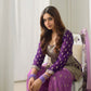 Designer Purple Ensemble with Embroidered Top and Flowing Palazzo - Jaipur Blossom