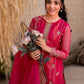 Glamorous Dark Pink Palazzo Suit in Embroidered Diamond Georgette - Jaipur Blossom