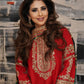 Elegant Designer Look: Heavy Malay Silk Top with Zari & Sequence Embroidery Paired with Farshi Salwar