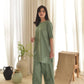 Designer Party Wear Farsi Top and Salwar Set in Heavy French Crepe with Embroidery and Fancy Dupatta