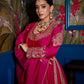 Dark Pink Elegance – Designer Embroidered Lehenga Ensemble - Jaipur Blossom