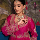 Dark Pink Elegance – Designer Embroidered Lehenga Ensemble - Jaipur Blossom