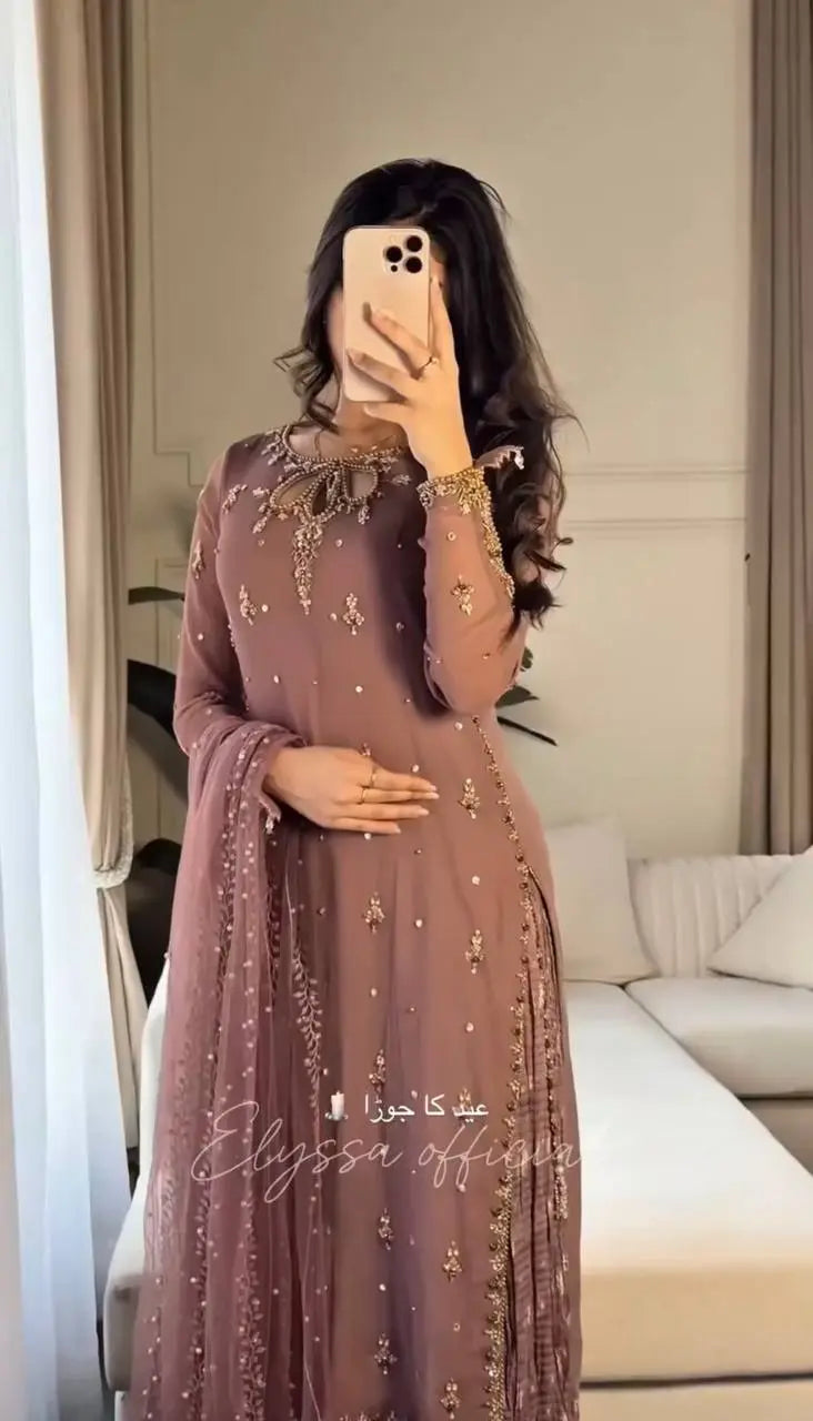 Mahi-SRK Premium Party Wear Faux Georgette Top and Plazzo Set SRK