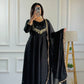 Designer Party Wear Star Georgette Gown with Pant and Embroidery Work