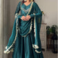 Designer Party Wear Star Georgette Gown with Pant and Embroidery Work