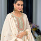 Designer Chinon Silk Party Wear with Embroidered Top Sharara and Dupatta - Jaipur Blossom
