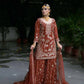 Party Ready Fox Georgette Embroidered Top Plazzo and Fancy Dupatta