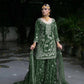 Party Ready Fox Georgette Embroidered Top Plazzo and Fancy Dupatta
