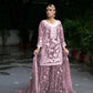 Party Ready Fox Georgette Embroidered Top Plazzo and Fancy Dupatta