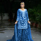 Party Ready Fox Georgette Embroidered Top Plazzo and Fancy Dupatta