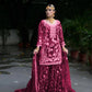 Party Ready Fox Georgette Embroidered Top Plazzo and Fancy Dupatta