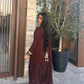 Designer Party Wear Farsi Top and Salwar Set with Fancy Dupatta and Heavy Embroidery Maroon