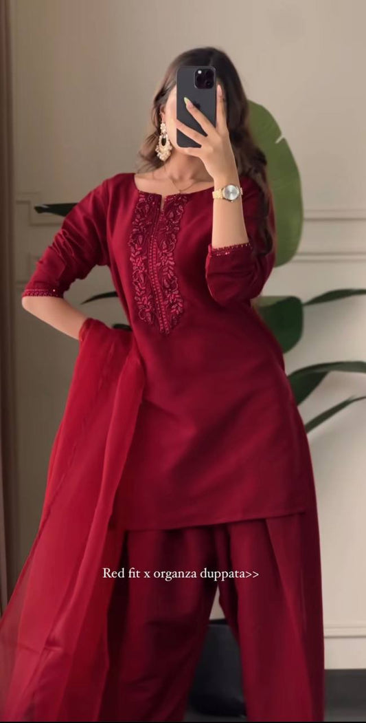 Designer Party Wear Crepe Silk Top with Hand Bead and Sequin Embroidery