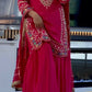Party Wear Heavy Chinon Sharara Suit with 5mm Embroidery and Lace Border Dupatta