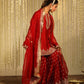 Party Wear Top and Plazzo in Heavy Chinnon Silk with Embroidery and Matching Dupatta