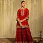 Party Wear Top and Plazzo in Heavy Chinnon Silk with Embroidery and Matching Dupatta
