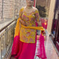 Zari and Sequin Embellished Top with Malay Silk Lehenga & Digital Print Dupatta