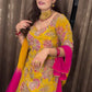 Zari and Sequin Embellished Top with Malay Silk Lehenga & Digital Print Dupatta