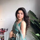 Exclusive Designer Collection: Trendy Silk Gown with Embroidered Details and Pant