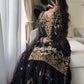 Designer Natural Crepe Sharara Set with 5mm Sequence Embroidery and Fancy Georgette Dupatta
