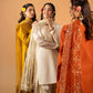 Heavy Crepe Silk Top and Farshi Salwar with Canvas Belt and Butterfly Net Dupatta