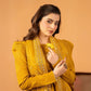Heavy Crepe Silk Top and Farshi Salwar with Canvas Belt and Butterfly Net Dupatta